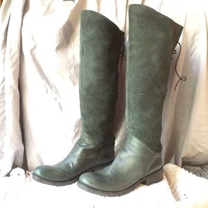 Sundance Suede Leather Lace Up Boots